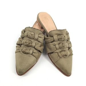 MI.IM Jenelle Knotted Mule Shoes Size 7 Womens Light Green Slip On Flats